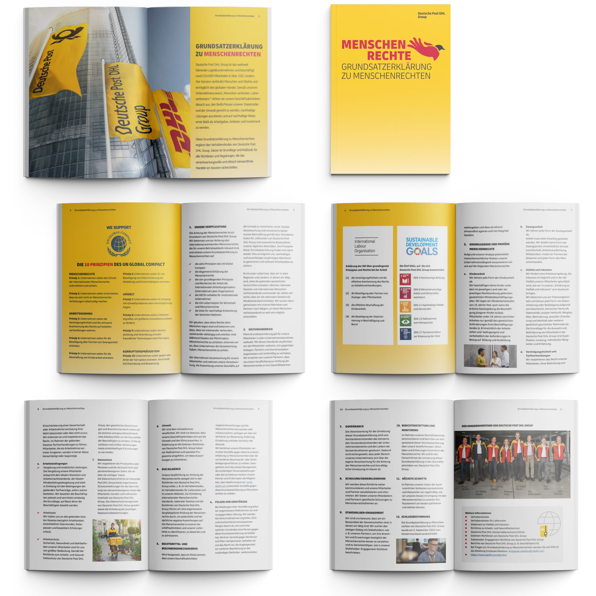 Beispielseiten: Human Code für die Deutsche Post DHL