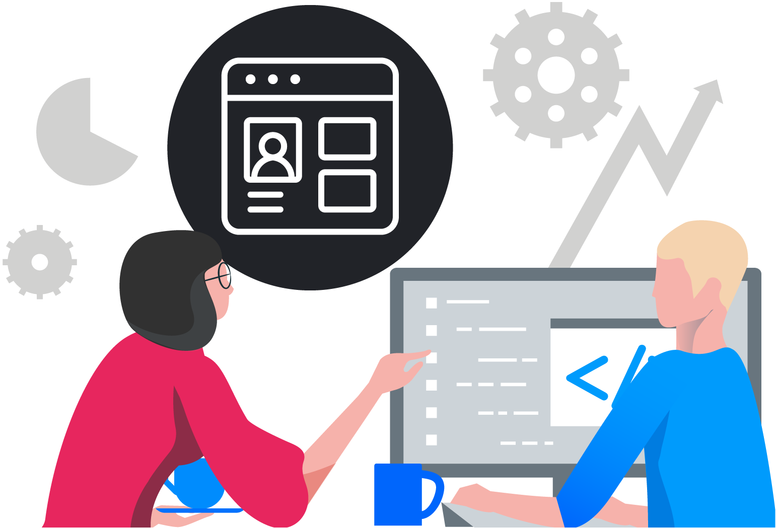 Illustration zum Thema TYPO3 Webseiten