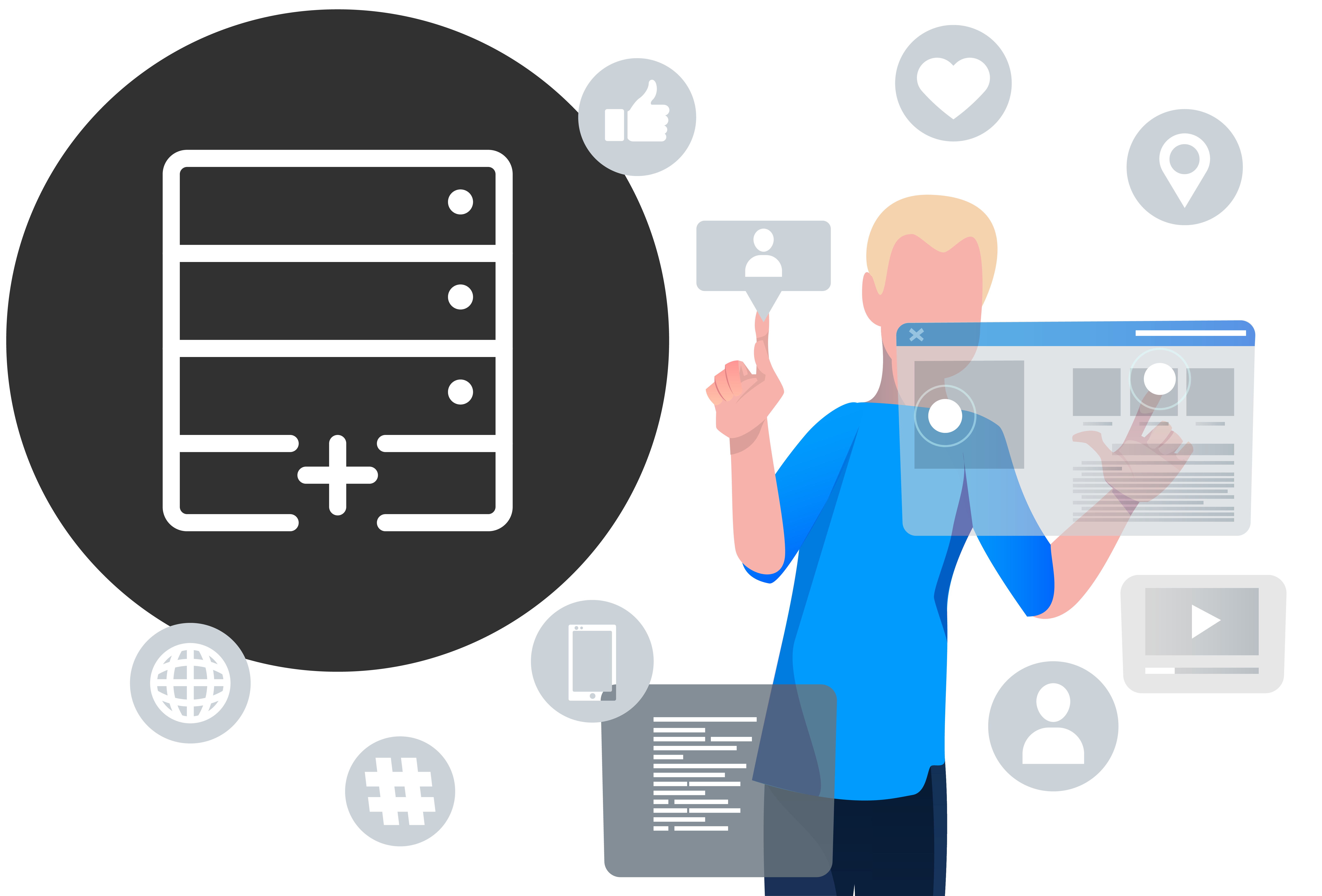 Illustration zu unserem Hosting Angebot