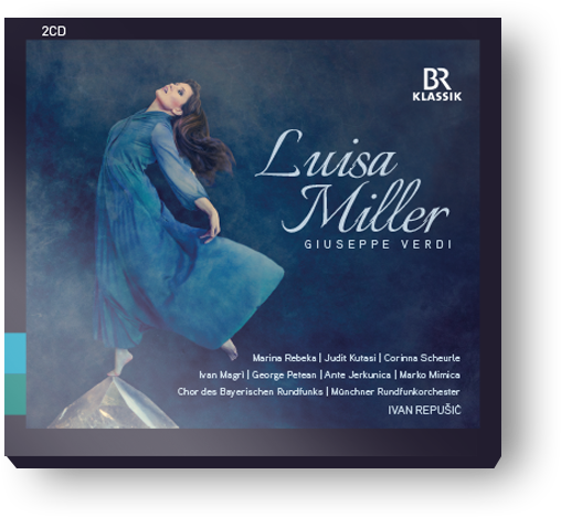 Gestaltung der CD Luisa Miller mit Marina Rebeka von Guiseppe Verdi unter der Leitung von Ivan Repusic für den Bayerischen Rundfunk