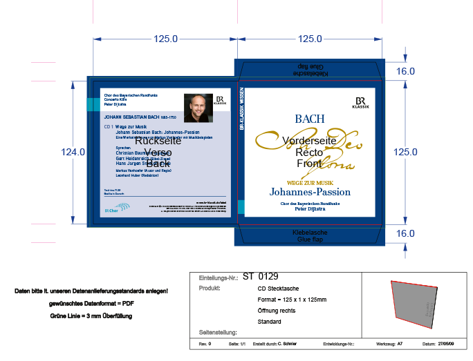 Gestaltung der CD-Box Soli deo gloria von Johann Sebastian Bach für das Klassik-Label vom Bayerischen Rundfunk