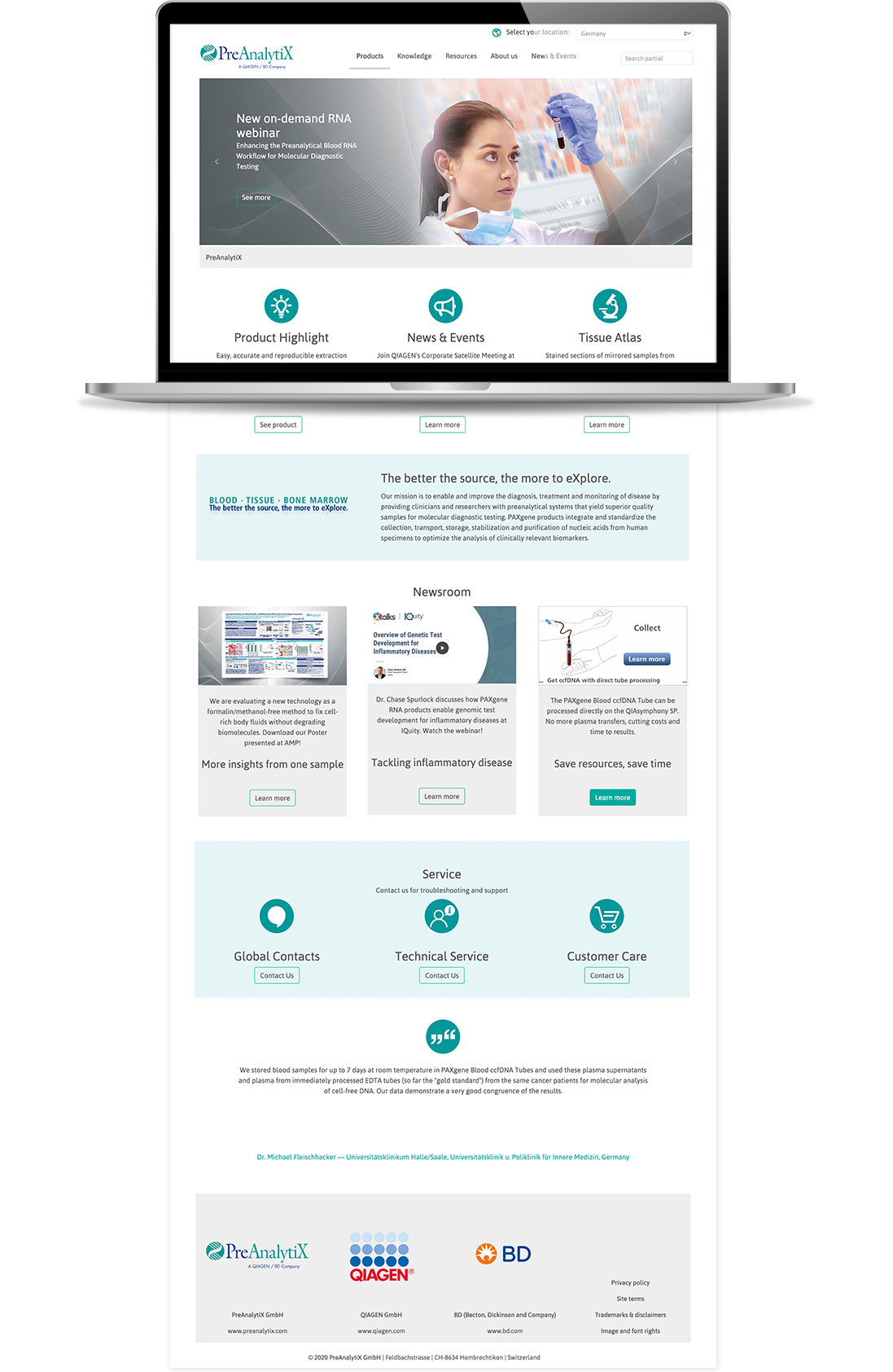 Screenshot TYPO3 Website PreAnalytiX Screenshot TYPO3 Website PreAnalytiX