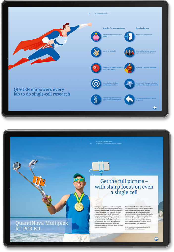 Screenshot QIAGEN Online Magazin Screenshot QIAGEN Online Magazin