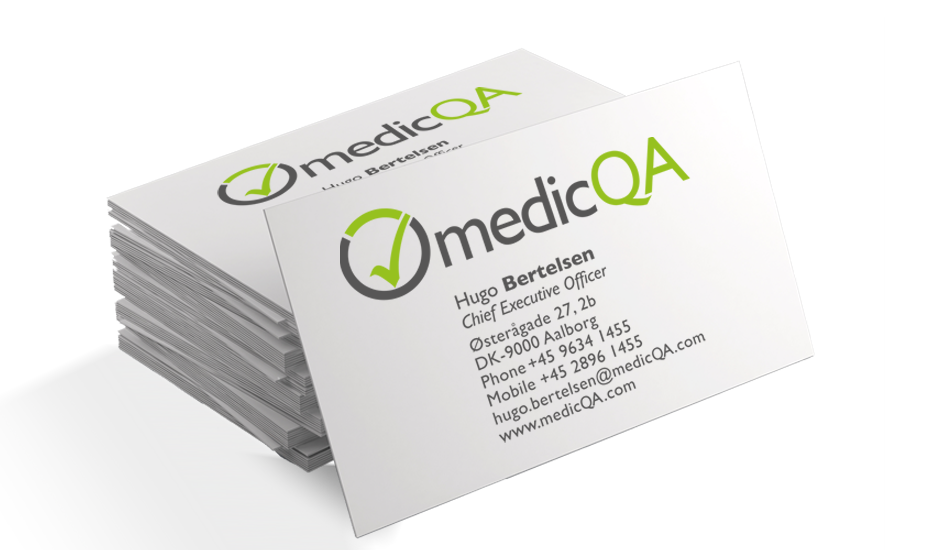 Geschäftsausstattung Visitenkarte medicQA Geschäftsausstattung Visitenkarte medicQA