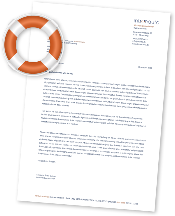 Briefbogen-Template in Microsoft© Word