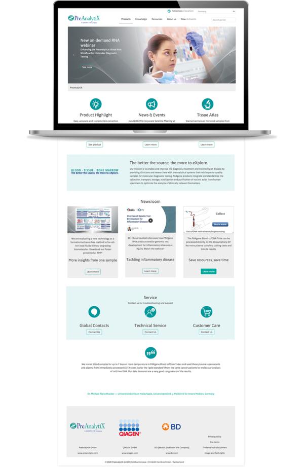 Screenshot TYPO3 Website PreAnalytiX Screenshot TYPO3 Website PreAnalytiX