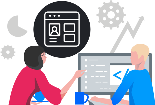 Illustration zum Thema TYPO3 Webseiten