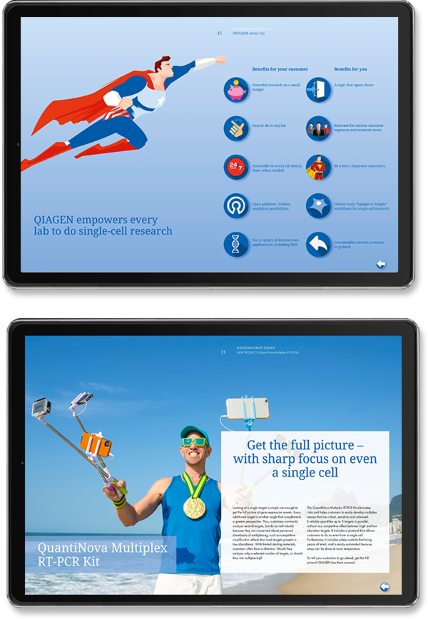 Screenshot QIAGEN Online Magazin Screenshot QIAGEN Online Magazin